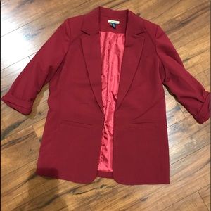 Red 3/4 Sleeve Blazer Size M